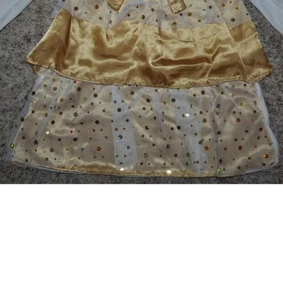 *Christmas Dress, Leggings 6/6X Gold White What A Doll 18" Dress 3 Pc Set Girls - Picture 5 of 11